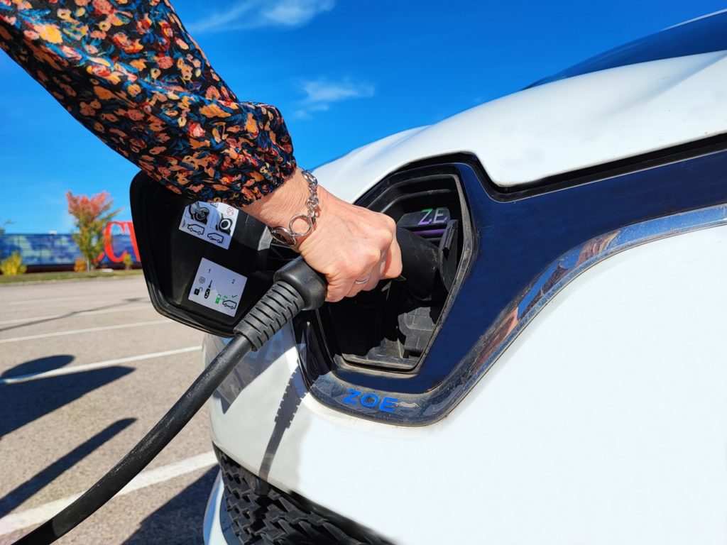 Example of charging on a Renault Zoe